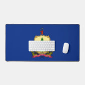Desk Mat with flag of Vermont, USA Schreibtischunterlage (Tastatur & Maus)
