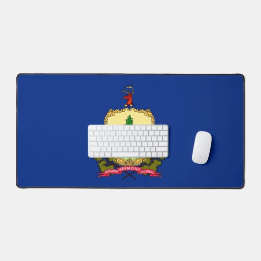 Desk Mat with flag of Vermont, USA Schreibtischunterlage (Tastatur & Maus)