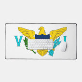 Desk Mat with flag of Virgin Islands, USA Schreibtischunterlage (Tastatur & Maus)