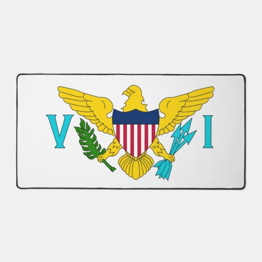Desk Mat with flag of Virgin Islands, USA Schreibtischunterlage (Vorderseite)