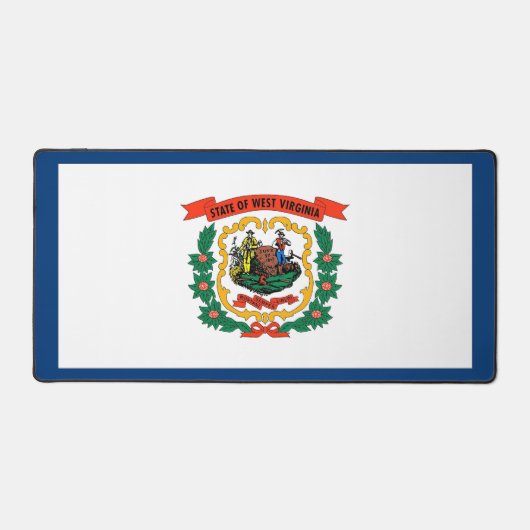 Desk Mat with flag of West Virginia State Schreibtischunterlage (Vorderseite)