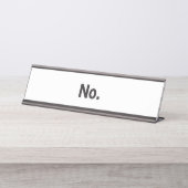 Desk Name Plate: No. Schreibtischnamensplakette (Vorderseite )