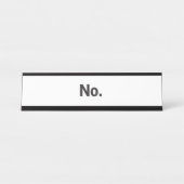 Desk Name Plate: No. Schreibtischnamensplakette (Vorderseite )