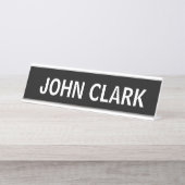 DESK NAME PLATE SIMPLE BASIC CUSTOM SCHREIBTISCHNAMENSPLAKETTE (Vorderseite )