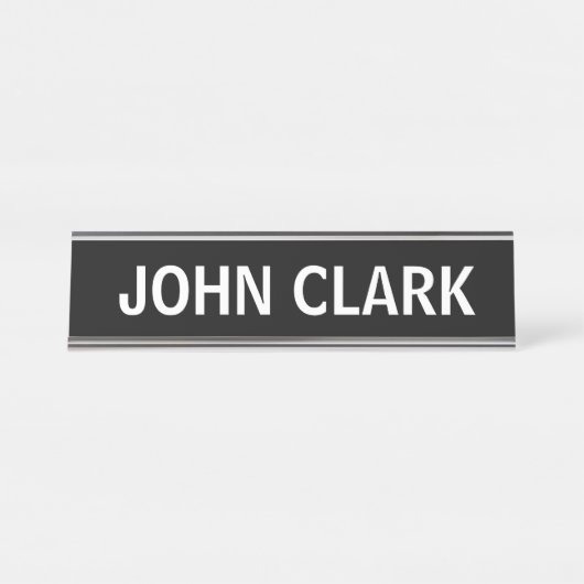 DESK NAME PLATE SIMPLE BASIC CUSTOM SCHREIBTISCHNAMENSPLAKETTE (Vorderseite )
