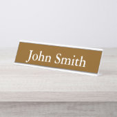Desk Name Plate, Standard (2" x 8"), Silver Schreibtischnamensplakette (Vorderseite )