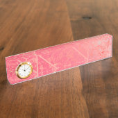 Desk Nameplate Pink Marble Texture Namensplakette (Seite)