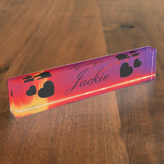 Desk Namplate - HAMbyWhiteGlove - Feuerwehr Namensplakette (Seite)