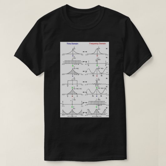 Deskretes Fourier Transform Diagramm Formel c T-Shirt (Design vorne)