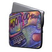 Desktop-Binary Computer Sketch Notebook-Sieb Laptopschutzhülle (Vorderseite Links)