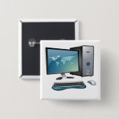 Desktop-Computer mit Monitor, Tastatur und Maus Button (Vorne & Hinten)