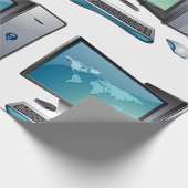 Desktop-Computer mit Monitor, Tastatur und Maus Geschenkpapier