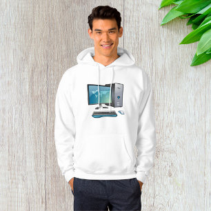 Desktop-Computer mit Monitor, Tastatur und Maus Hoodie