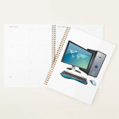 Desktop-Computer mit Monitor, Tastatur und Maus Planer