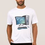 Desktop-Computer mit Monitor, Tastatur und Maus T-Shirt (Vorderseite)