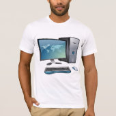 Desktop-Computer mit Monitor, Tastatur und Maus T-Shirt (Vorderseite)