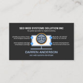 Desktop-Computer-Plattform-Web-SEO-Technologie Visitenkarte (Vorderseite)