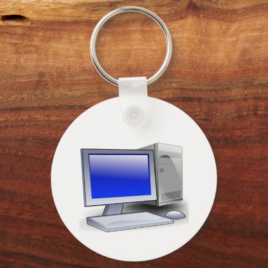 Desktop Computer Schlüsselanhänger (Vorderseite)
