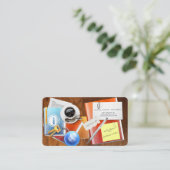 Desktop-Freelance-Schreiberkarte Visitenkarte (Stehend Vorderseite)