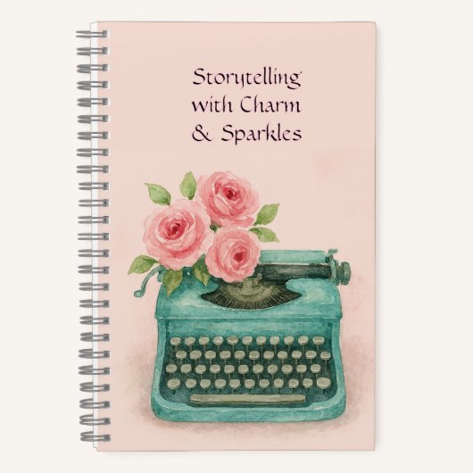 Desktop für Vintage Schreibmaschine, Storyerzähler Notizblock (Vorderseite)