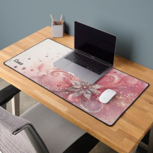 Desktop Rosa Glitzer Funkeln Schreibtischunterlage