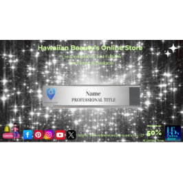 Desktop-Silbernamensplatte mit Logo und Slogan Schreibtischnamensplakette