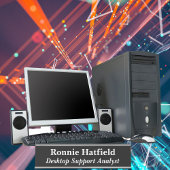 Desktop Support Analyst Black Schreibtischnamensplakette