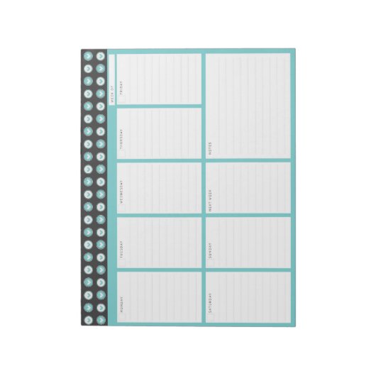 Desktop Weekly Organiser Note Pad Notizblock (Rotiert)