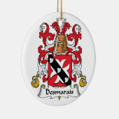 Desmarais Familienwappen Keramikornament (Rechts)