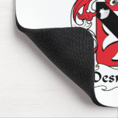Desmarais Familienwappen Mousepad (Ecke)