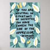 Desmond Tutu Quote Art Poster (Vorne)