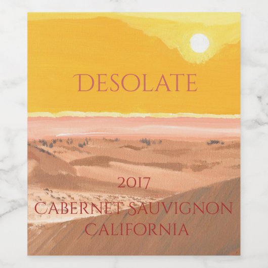 Desolat Weinetikett (Einzelnes Label)