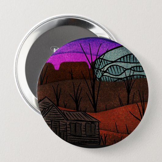 Desolate Landschaft Button (Vorne & Hinten)