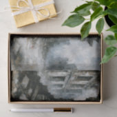 Desolate Urban Woman Blue Decoupage Seidenpapier (Geschenk)