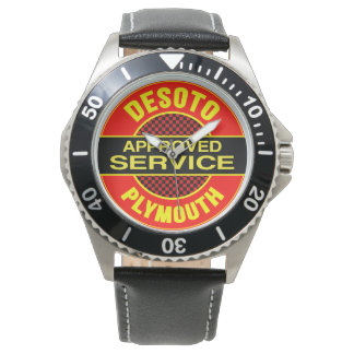 Desoto Plymouth Approved Service sign clock Armbanduhr