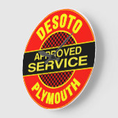 Desoto Plymouth Approved Service sign clock Große Wanduhr (Winkel)
