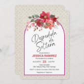 Despedida de Soltera Invitacion Flores de Otoño Einladung (Vorne/Hinten)