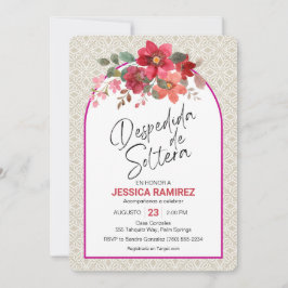 Despedida de Soltera Invitacion Flores de Otoño Einladung