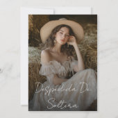 Despedida De Soltera Spanisches Brautparty Foto Einladung (Rückseite)