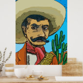 Desperado in der Wüste Poster (Küche)