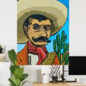 Desperado in der Wüste Poster (Heimbüro)