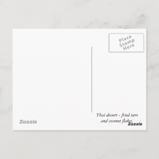 Dessert aus Thailand Postkarte (Rückseite)