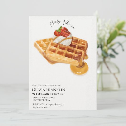 Dessert Babydusche Einladung (Stehend Vorderseite)