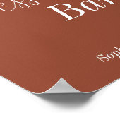 Dessert Bar Brown Wedding Terracotta Poster (Ecke)