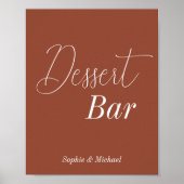 Dessert Bar Brown Wedding Terracotta Poster (Vorne)