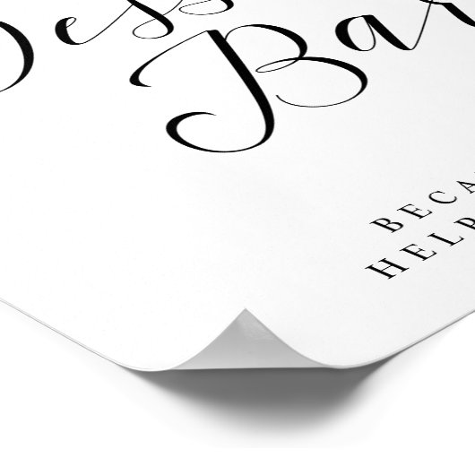 Dessert Bar Calligraphy Script Wedding Sign Poster (Ecke)