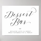 Dessert Bar Calligraphy Script Wedding Sign Poster (Vorne)
