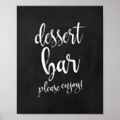 Dessert Bar Chalkboard 8x10 Wedding Sign Poster (Vorne)