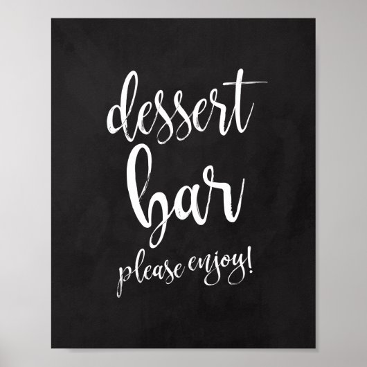 Dessert Bar Chalkboard 8x10 Wedding Sign Poster (Vorne)
