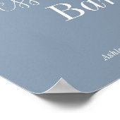 Dessert Bar Dusty Blue White Poster (Ecke)